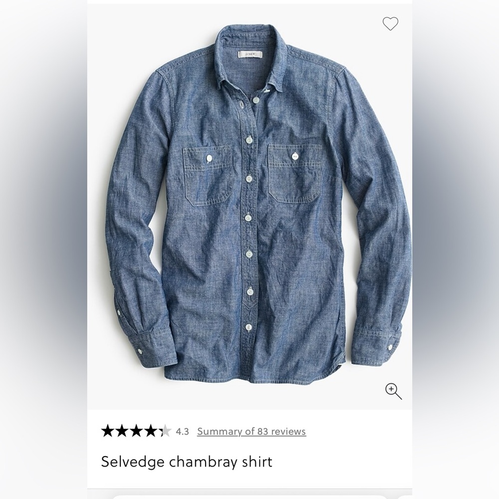JCrew Chambray Button-Up Shirt